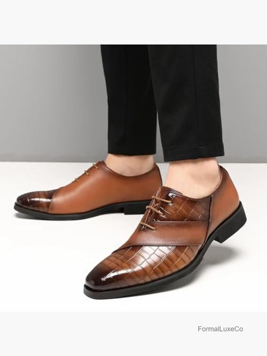 Men\'s Oxfords Formal Lace Up Dress Shoes Business Casual Leather main image 7